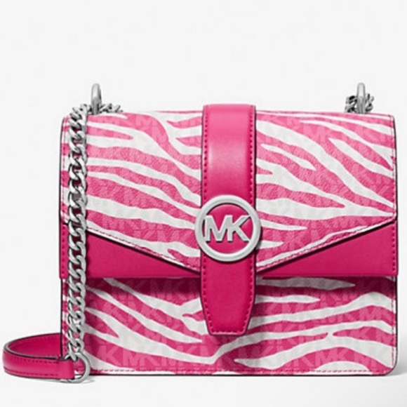 Michael Kors Handbags - Michael Kors Pink and White Crossbody Bag